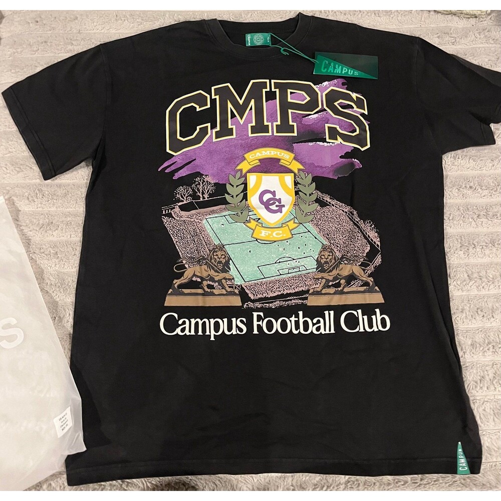 Campus Los Angeles Campus Football Club Graphic T-Shirt Black Size 2XL NWT
